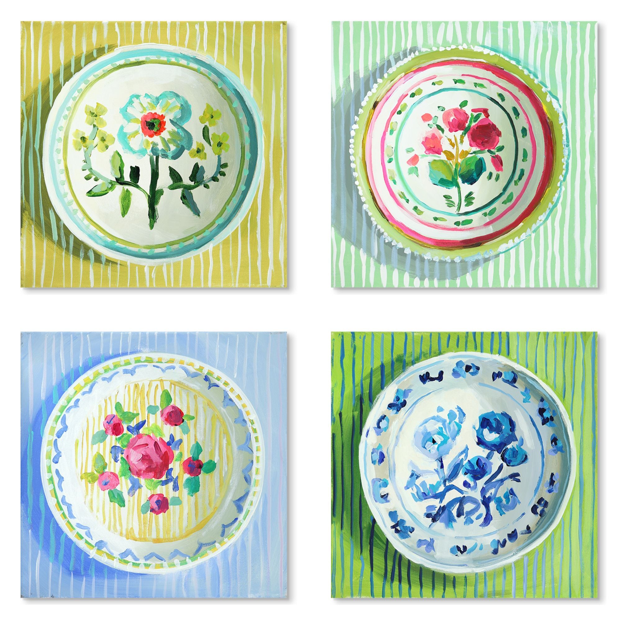 Ditsy Floral Prints (set of four)