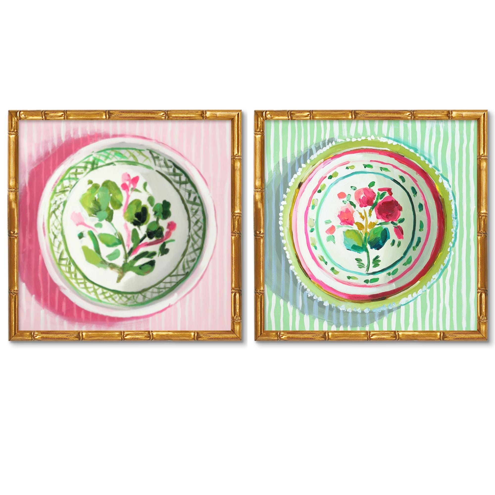 Preppy Plate Prints (set of two)